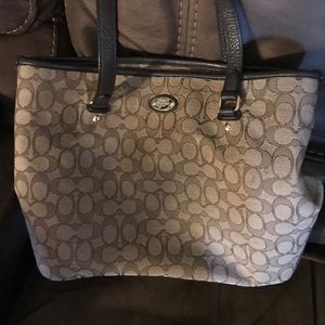 COACH signature tote handbag